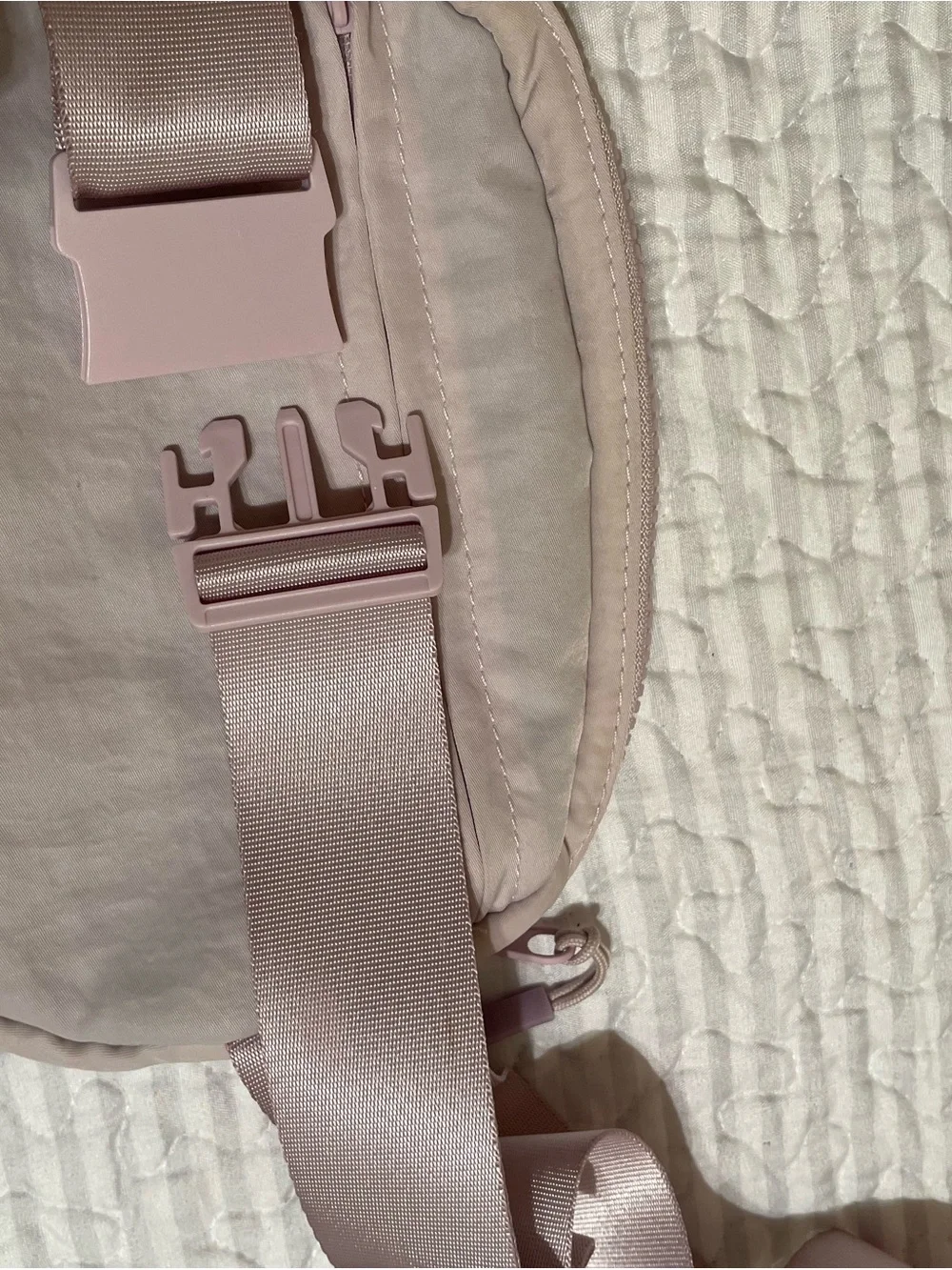 Women's Soft Blush Crossbody Belt Bag - Blush Pink
